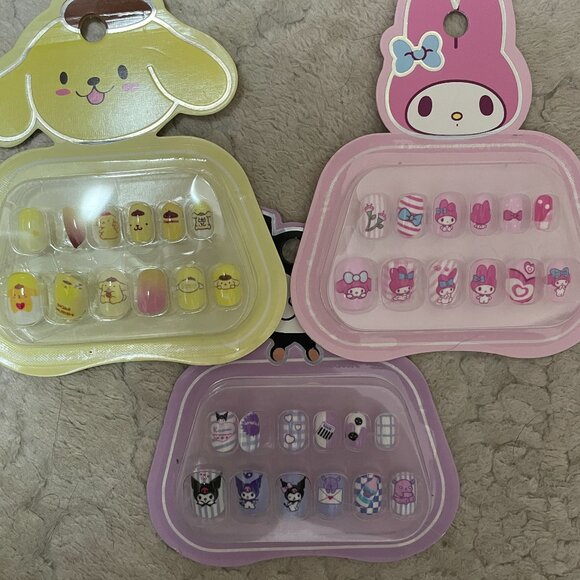Sanrio Press-On Nails Bundle | 3 Sets, Short Square, Brand New - Picture 1 of 4